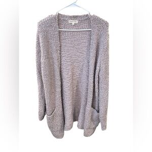 Cozy Light Gray Cardigan Sweater